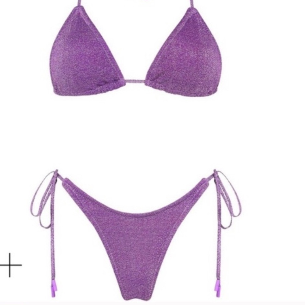 Triangl Swimwear Purple sparkle Bikini BOTTOM